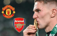 Arsenal và Man United cạnh tranh quyết liệt giành Viktor Gyokeres