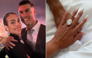Georgina Rodriguez khoe nhẫn đính hôn khổng lồ bên Cristiano Ronaldo