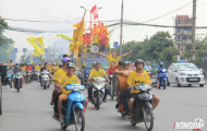 CĐV Xứ Thanh, Hải Phòng 'náo loạn' đường phố Hà thành