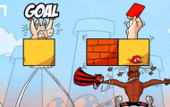 Hí họa Balotelli húc gạch ra thẻ đỏ khi chơi game Mario