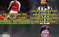Ảnh chế: Oezil, Pirlo ‘ngã mũ’ với đẳng cấp kiến tạo của Rooney; Giroud ‘gỗ cả người’ cũng có chỗ xài được