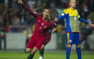 Cristiano Ronaldo lập poker vào lưới Andorra