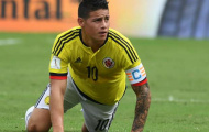 Vận rủi chưa buông tha James Rodriguez