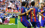 Messi sút thành công phạt đền rồi chạy tới khiêu khích CĐV Valencia
