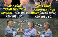 Ảnh chế: David-louis-van-moyes-Mou sở hữu công lực thượng thừa; Chiếc áo huyền thoại của đội Đỏ truyền đến đời 5 thì “tạch”