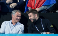Xem quần vợt giải khuây, Mourinho tỏ ra thân thiết với Pique