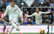 Ronaldo tỏa sáng dưới cơn mưa trên sân Bernabeu