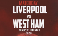 23h30 ngày 11/12, Liverpool vs West Ham: Đứng dậy sau vấp ngã