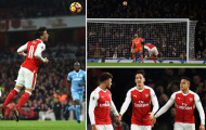 Oezil đánh đầu kỹ thuật, Arsenal lên top 1 Ngoại hạng Anh