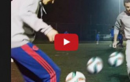 Ander Herrera so tài tâng bóng với Juan Mata