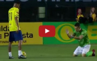 CỰC HÀI! Cầu thủ Robinho vái lạy Neymar đừng rê bóng và cái kết 'đắng lòng'