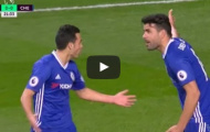 Pedro và Diego Costa cãi nhau ngay trong trận thua của Chelsea