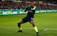 Iwobi ghi bàn vào lưới Swansea (Swansea vs Arsenal)