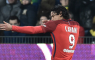 Vòng 21 Ligue 1: Nice hoà thất vọng; Cavani rực sáng giúp PSG áp sát ngôi đầu