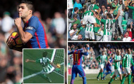Trọng tài tước bàn thắng, Suarez giải cứu Barca ở Benito Villamarin