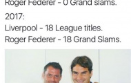 Roger Federer vô địch, Liverpool bị đem ra làm trò cười