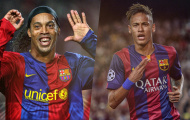 Lần đối đầu hiếm hoi giữa Neymar và Ronaldinho