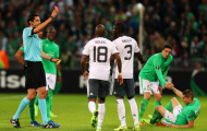Tình huống Eric Bailly bị truất quyền thi đấu trước St Etienne