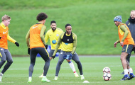Chùm ảnh: Man City vui vẻ tập luyện trước trận đá lại cúp FA