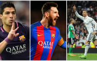 La Liga 2016-17: 5 ngôi sao đang dẫn đầu cuộc đua danh hiệu Pichichi