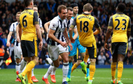 Craig Dawson nâng tỷ số lên 3-1 (West Brom vs Arsenal)