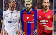 Top 10 tay săn bàn đỉnh nhất mùa 2016/17