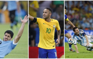 Bị phạm lỗi nhiều ở VL World Cup 2018 khu vực Nam Mỹ: Messi chẳng là gì so với Neymar