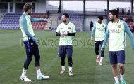 Chùm ảnh: MSN hội ngộ trong buổi tập của Barca