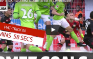 Hat-trick trong vòng 7 phút của Mario Gomez
