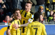 Marco Reus ghi bàn mở tỷ số 1-0 cho Dortmund (Borussia Dortmund vs Eintracht Frankfurt, vòng 29 Bundesliga))