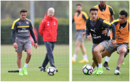 Sanchez bị quần tả tơi trên sân tập của Arsenal