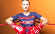 Hoa hậu thế giới 2015 mong Barca tạo địa chấn tại Bernabeu