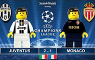 Chiến thắng của Juventus trước Monaco theo phong cách Lego