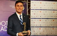 Huyền thoại Zanetti giành giải thưởng 'Thủ lĩnh bóng đá' 2017