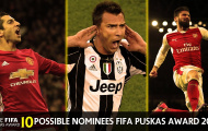 10 siêu phẩm có thể đoạt giải FIFA Puskas 2017