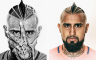 Vidal cực chất trong loạt ảnh chân dung của tuyển Chile