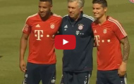 James Rodriguez và Corentin Tolisso trong buổi tập đầu tiên cùng Bayern Munich