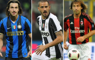 Leonardo Bonucci & 6 danh thủ từng khoác áo Inter, Milan và Juventus