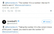 Fan Juventus nể phục khi Bernardeschi từ chối áo số 10