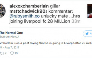Một cú click chuột, Chamberlain thông báo sẽ tới Liverpool?