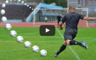 Bài tập đá phạt thú vị với Roberto Carlos