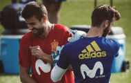 De Gea kết thân Pique trong buổi tập đầu tiên của David Villa