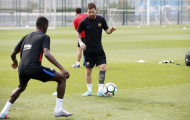 Ngày đầu tập luyện cùng Messi, Dembele vui ra mặt