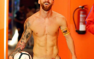 Messi khoe hình xăm mới sau đại thắng Espanyol