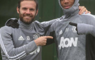 Martial cười lạnh trong buổi tập của Man Utd