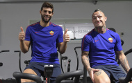 Radja Nainggolan 'nhí nhố' trong phòng tập thể lực
