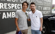 Messi bất ngờ gặp gỡ và giao lưu với siêu sao trượt ván 