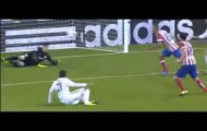 Cú ngã bàn đèn cực đẹp của Morata trước khung thành Atletico 