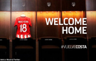 Lộ diện số áo của Diego Costa tại Atletico Madrid