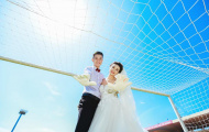 Cựu tuyển thủ U23 Việt Nam ra mắt bộ ảnh cưới đẹp lung linh trên sân Cẩm Phả